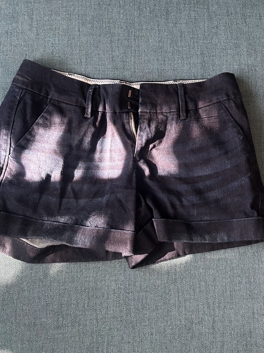 Dear John Black Cuffed Linen-Blend Shorts